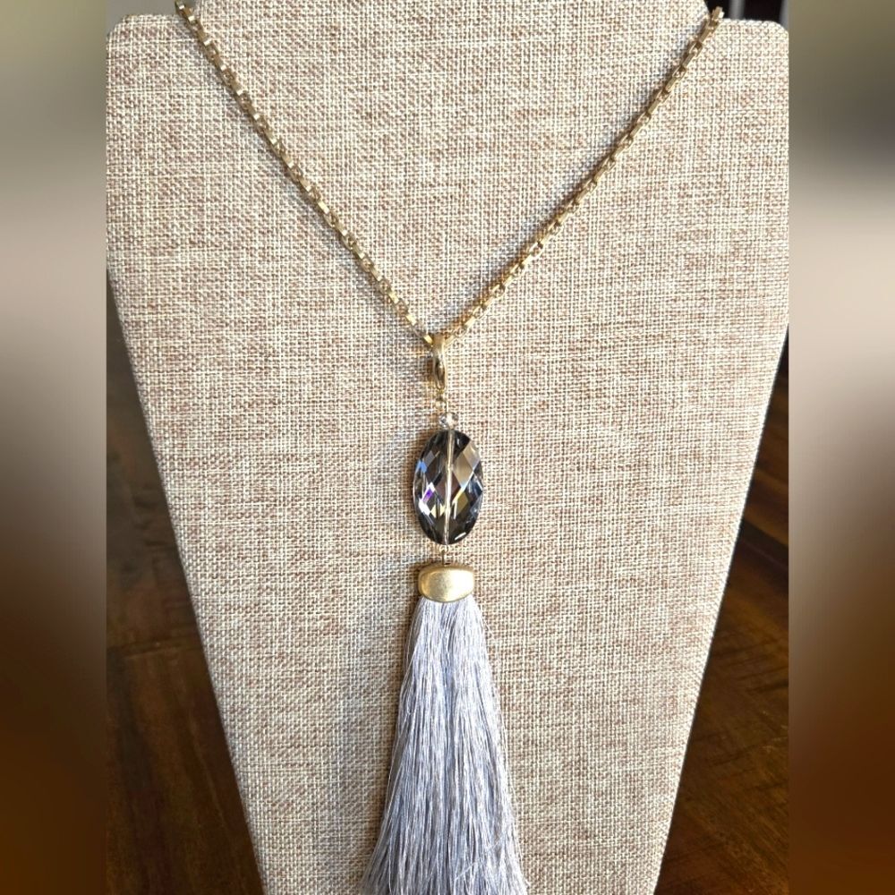 Premier Designs Gold and Silver Tassel Necklace